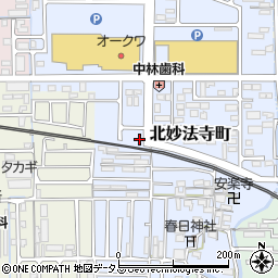 奈良県橿原市北妙法寺町579周辺の地図