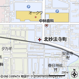 奈良県橿原市北妙法寺町577周辺の地図