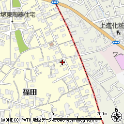 大阪府堺市中区福田380周辺の地図
