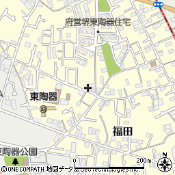 大阪府堺市中区福田407周辺の地図
