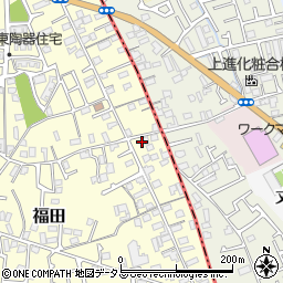 大阪府堺市中区福田70周辺の地図