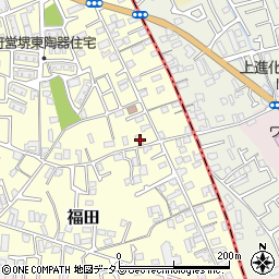 大阪府堺市中区福田381周辺の地図