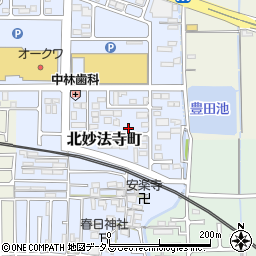 奈良県橿原市北妙法寺町670周辺の地図