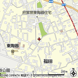 大阪府堺市中区福田406周辺の地図