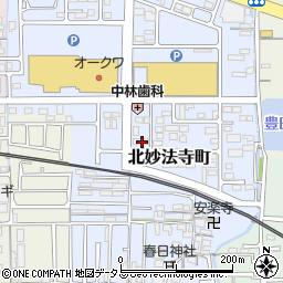 奈良県橿原市北妙法寺町652周辺の地図