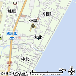 兵庫県淡路市久留麻大北周辺の地図