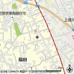 大阪府堺市中区福田383周辺の地図