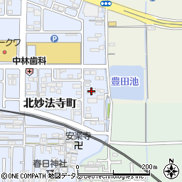 奈良県橿原市北妙法寺町705周辺の地図