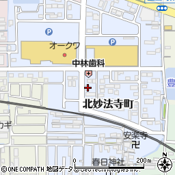 奈良県橿原市北妙法寺町651周辺の地図
