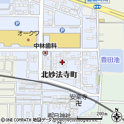 奈良県橿原市北妙法寺町661周辺の地図