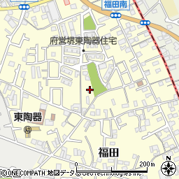 大阪府堺市中区福田415周辺の地図