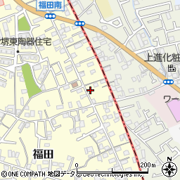 大阪府堺市中区福田64周辺の地図