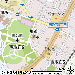 大阪府高石市西取石周辺の地図