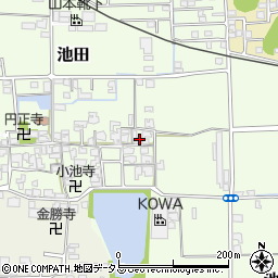 奈良県大和高田市池田179周辺の地図