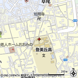 大阪府立登美丘高等学校周辺の地図