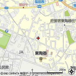 大阪府堺市中区福田460周辺の地図