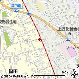 大阪府堺市中区福田65周辺の地図
