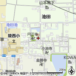 奈良県大和高田市池田122周辺の地図