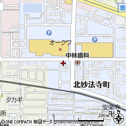 奈良県橿原市北妙法寺町569周辺の地図