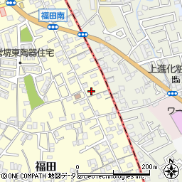大阪府堺市中区福田63周辺の地図