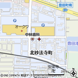 奈良県橿原市北妙法寺町654周辺の地図