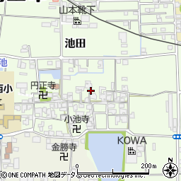 奈良県大和高田市池田196周辺の地図