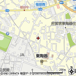大阪府堺市中区福田461周辺の地図