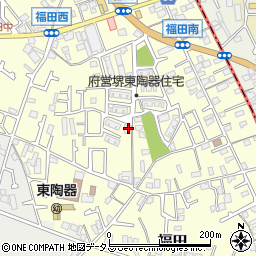 大阪府堺市中区福田414周辺の地図