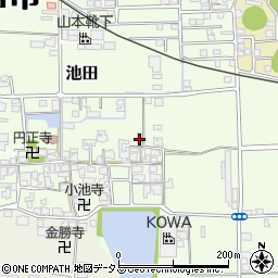 奈良県大和高田市池田301周辺の地図