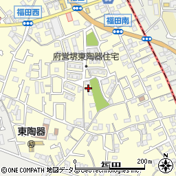 大阪府堺市中区福田416周辺の地図