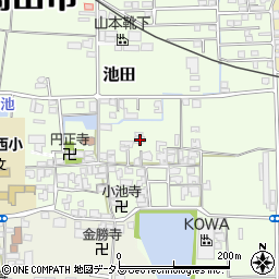 奈良県大和高田市池田195周辺の地図