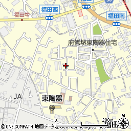 大阪府堺市中区福田412周辺の地図