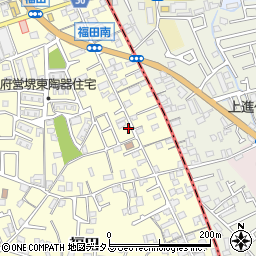 大阪府堺市中区福田389周辺の地図