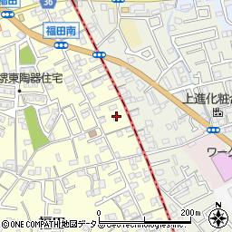 大阪府堺市中区福田61周辺の地図
