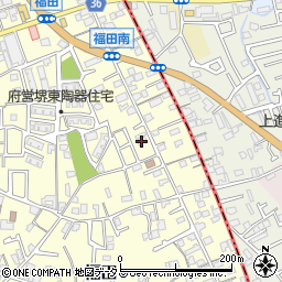 大阪府堺市中区福田392周辺の地図