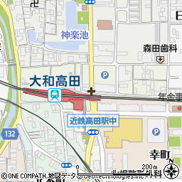 近鉄高田駅北周辺の地図