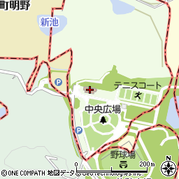 公園管理事務所周辺の地図