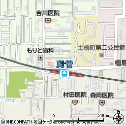 橿原市立　真菅駅前自転車駐車場周辺の地図