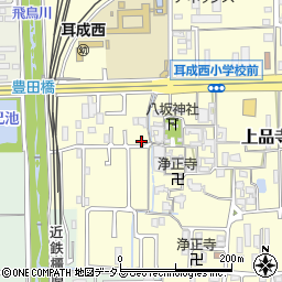 奈良県橿原市上品寺町300-2周辺の地図