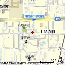 奈良県橿原市上品寺町156周辺の地図