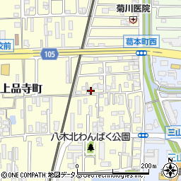 奈良県橿原市上品寺町252-42周辺の地図