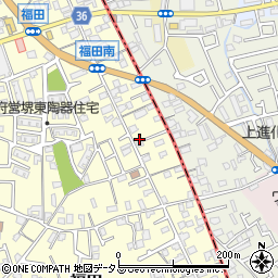 大阪府堺市中区福田56周辺の地図