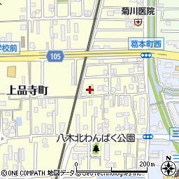 奈良県橿原市上品寺町252-44周辺の地図