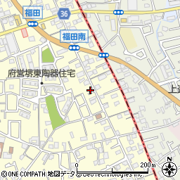大阪府堺市中区福田423周辺の地図