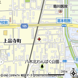 奈良県橿原市上品寺町252-43周辺の地図