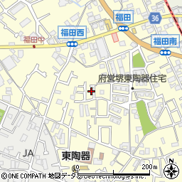 大阪府堺市中区福田455周辺の地図