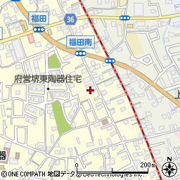 大阪府堺市中区福田424周辺の地図