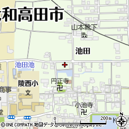 奈良県大和高田市池田117周辺の地図