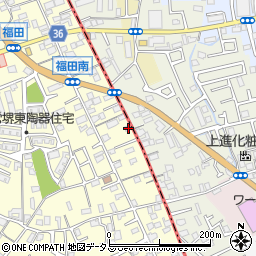 大阪府堺市中区福田54周辺の地図