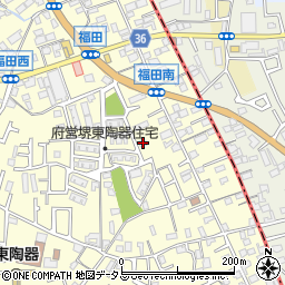 大阪府堺市中区福田443周辺の地図